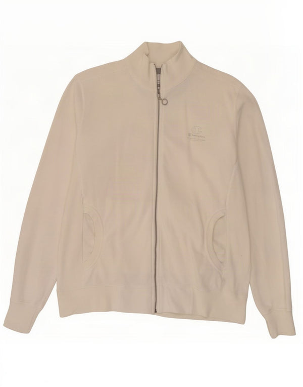 Champion Veste de survêtement Easy Fit pour femme UK 16 Large Blanc Coton