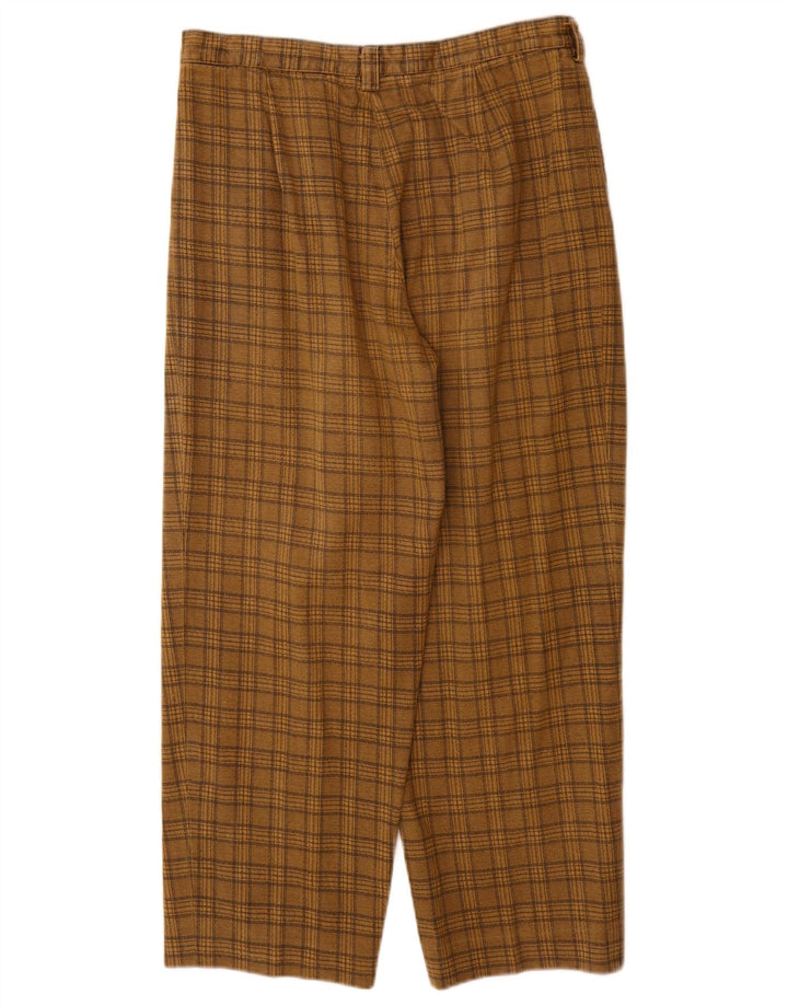 Pantalon de costume vintage pour hommes W30 L27 Brown Check