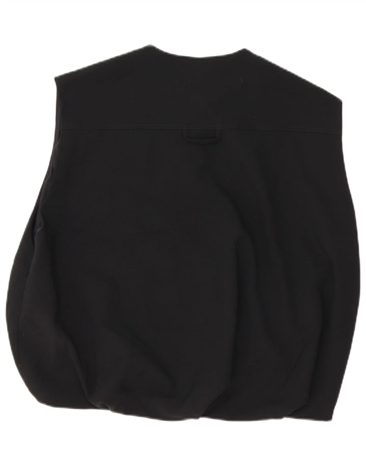 Zara Femme Gilet Oversize UK 14 Moyen Noir