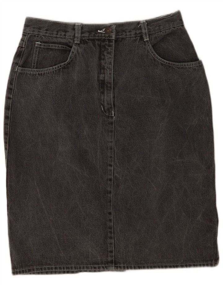 jupe en denim femme vintage IT 42 Moyen W28 Coton Gris