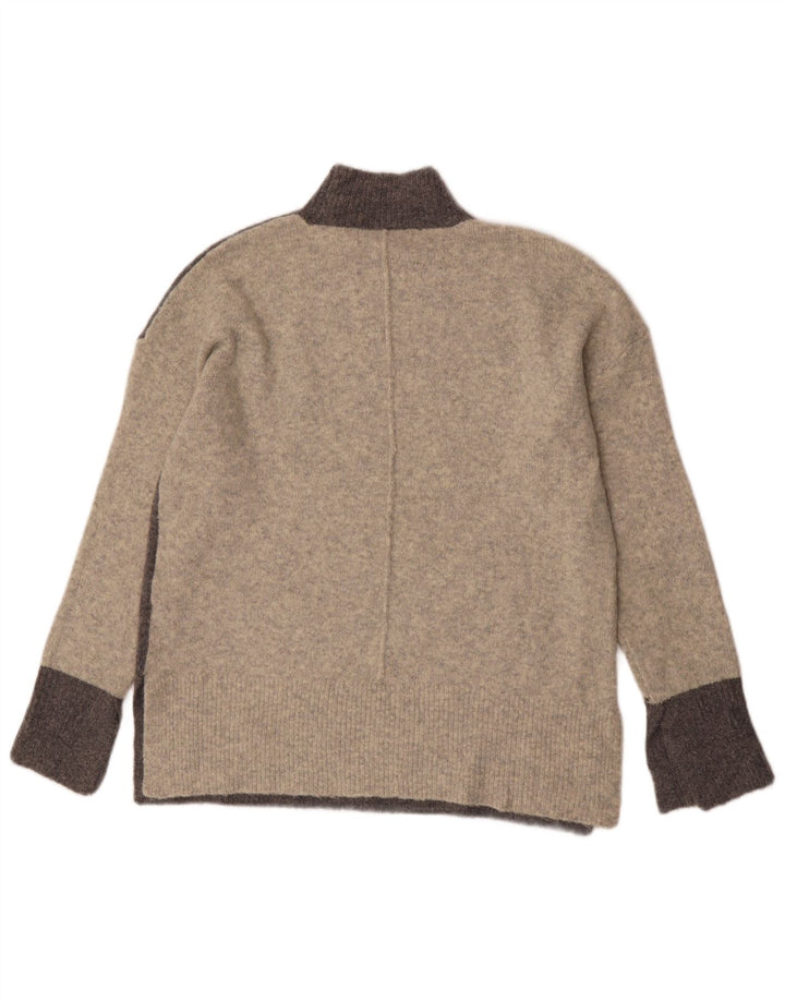 Marks & Spencer Pull col roulé pour femme Gris moyen UK 14