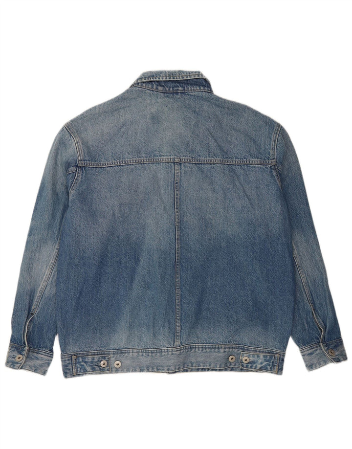 Superdry Veste en jean pour homme UK 40 Large Bleu Coton