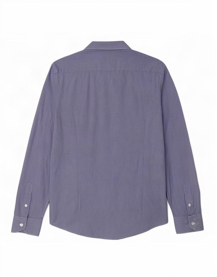Massimo Dutti Chemise homme taille 40 pied-de-poule bleu moyen