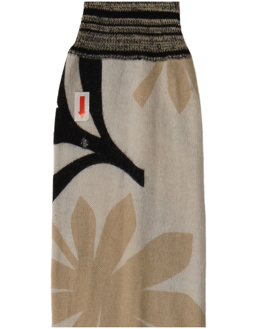 ICEBERG Cardigan Femme Pull UK 6 XS Blanc Cassé Floral Coton