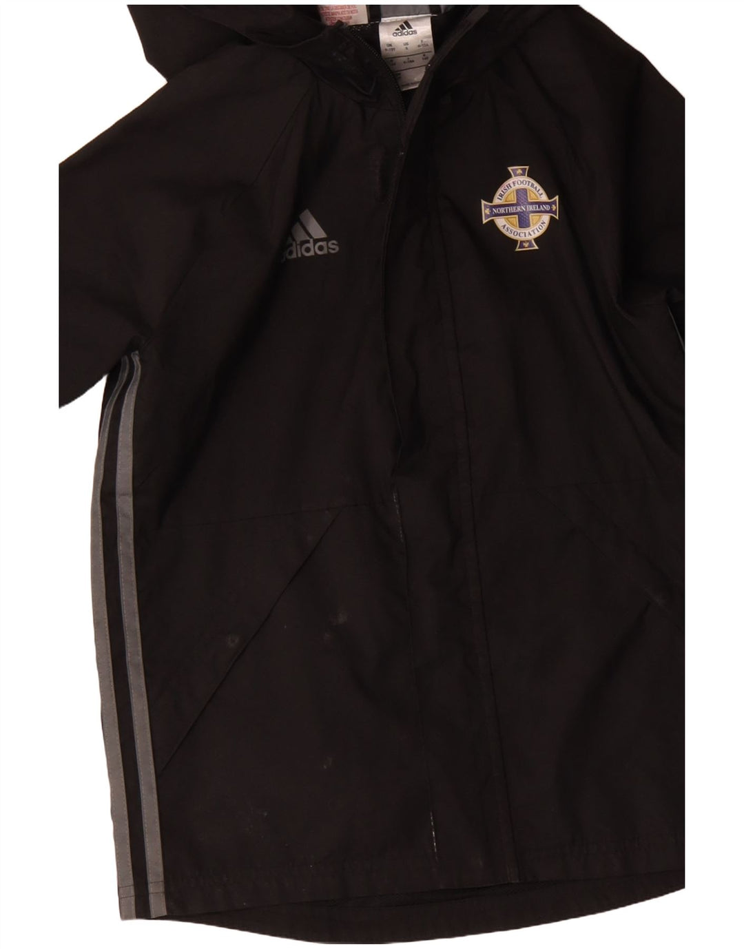 Adidas Veste coupe-vent à capuche graphique pour garçon 9-10 ans Noir Polyester