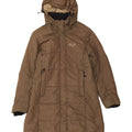 Jack Wolfskin Manteau rembourré à capuche pour femme UK 16 Large Marron Polyester