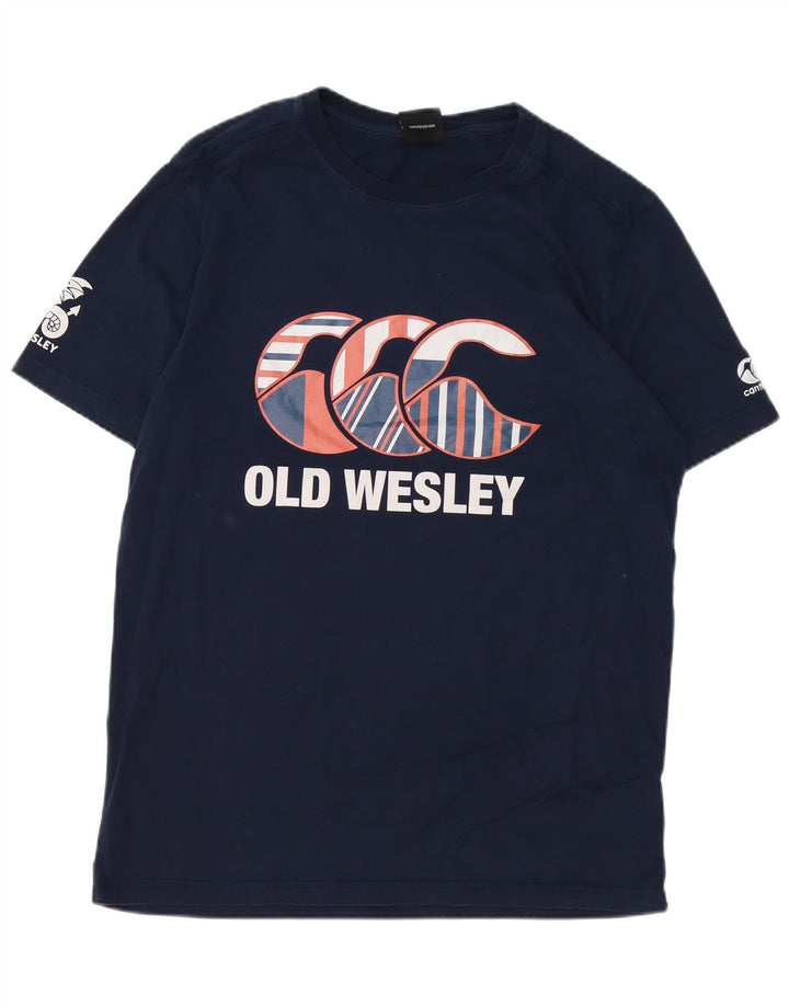 CANTERBURY T-Shirt Graphique Homme Top XL Bleu Marine Coton