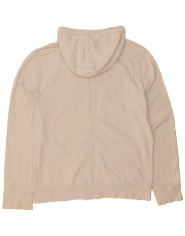 Calvin Klein Jeans Pull à capuche zippé graphique pour homme 2XL en coton blanc