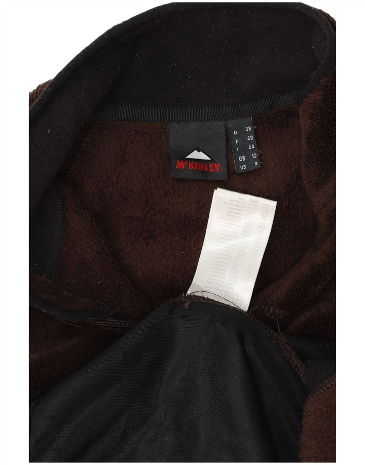 McKinley Veste polaire graphique pour femme UK 12 Marron moyen Colourblock