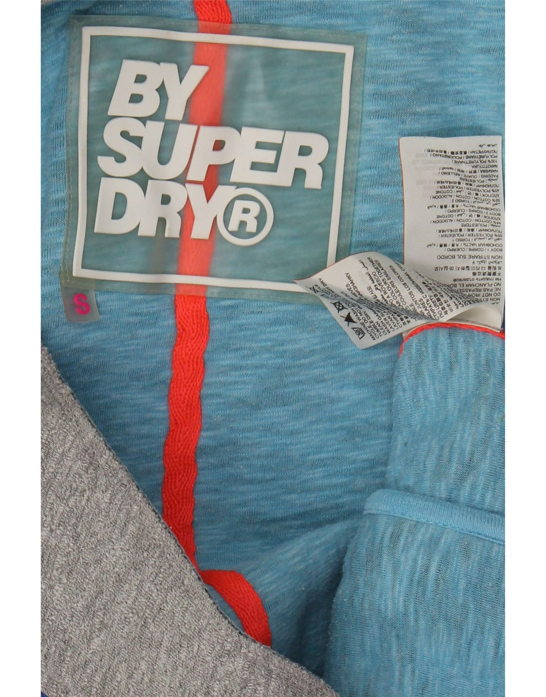 SUPERDRY Pull à capuche zippé pour femme UK 10 Petit Gris Polyester