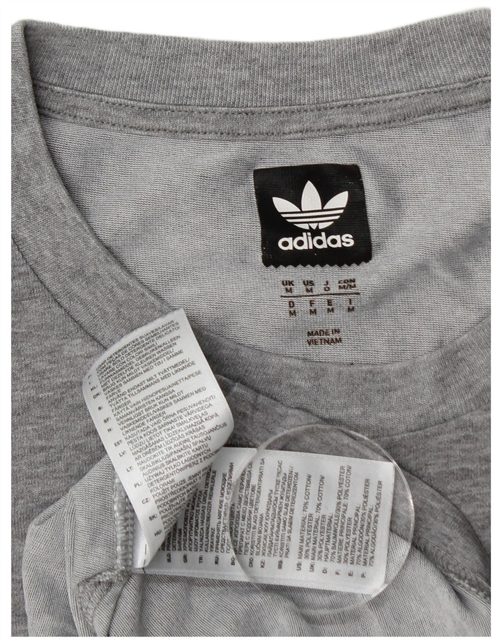Adidas T-Shirt Homme Gris Moyen Coton