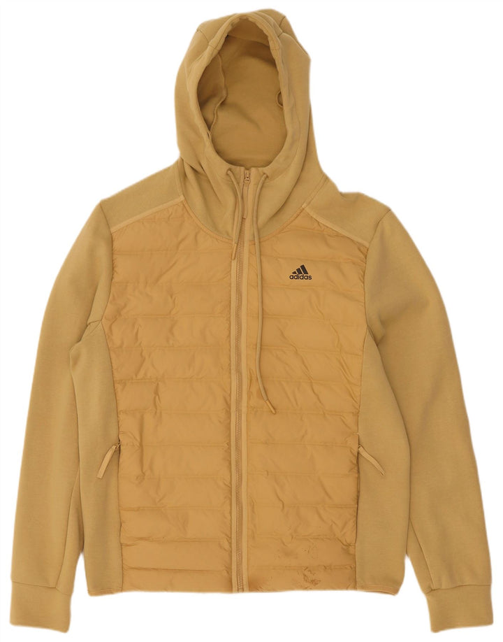 Adidas Veste bomber à capuche pour homme UK 38 Coton beige moyen