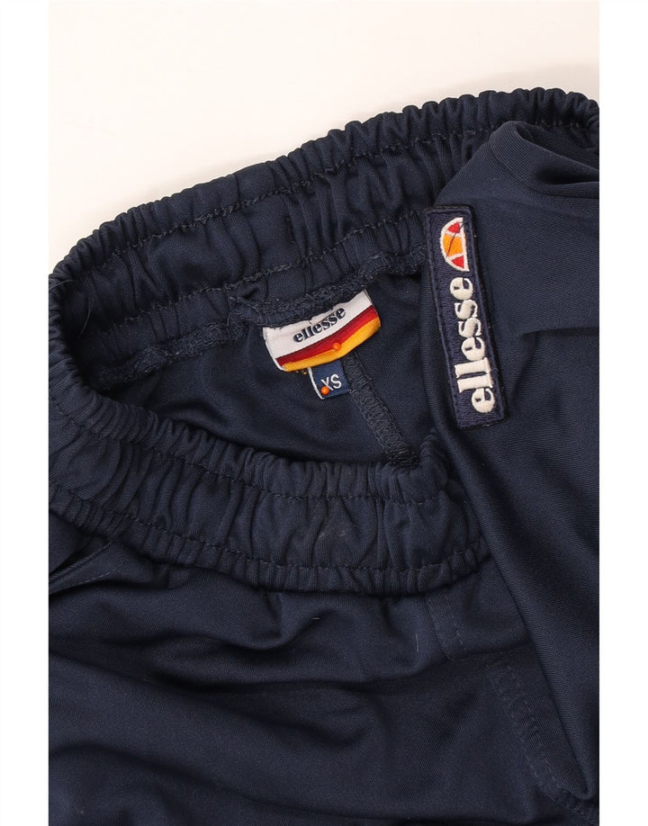 ELLESSE Pantalon de survêtement graphique pour femme UK 6 XS Bleu marine Polyester