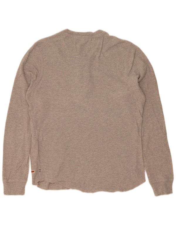 Levi's Mens Slim Fit Top Long Sleeve Small Grey Cotton