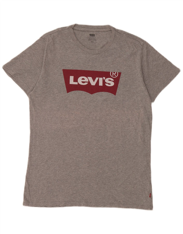 Levi's Tee-Shirt Graphique Homme Gris Moyen Coton