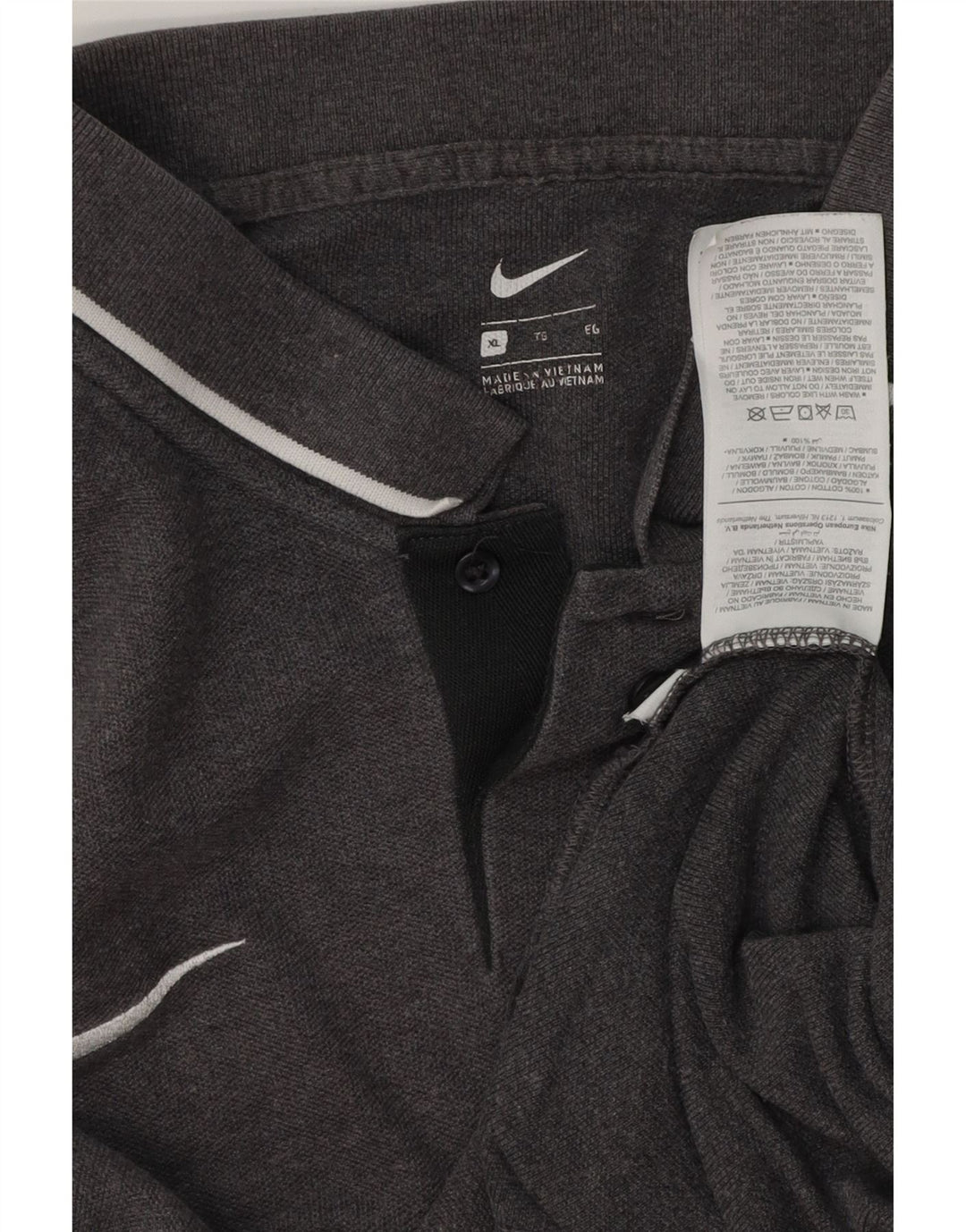 NIKE Polo Homme XL Gris Coton