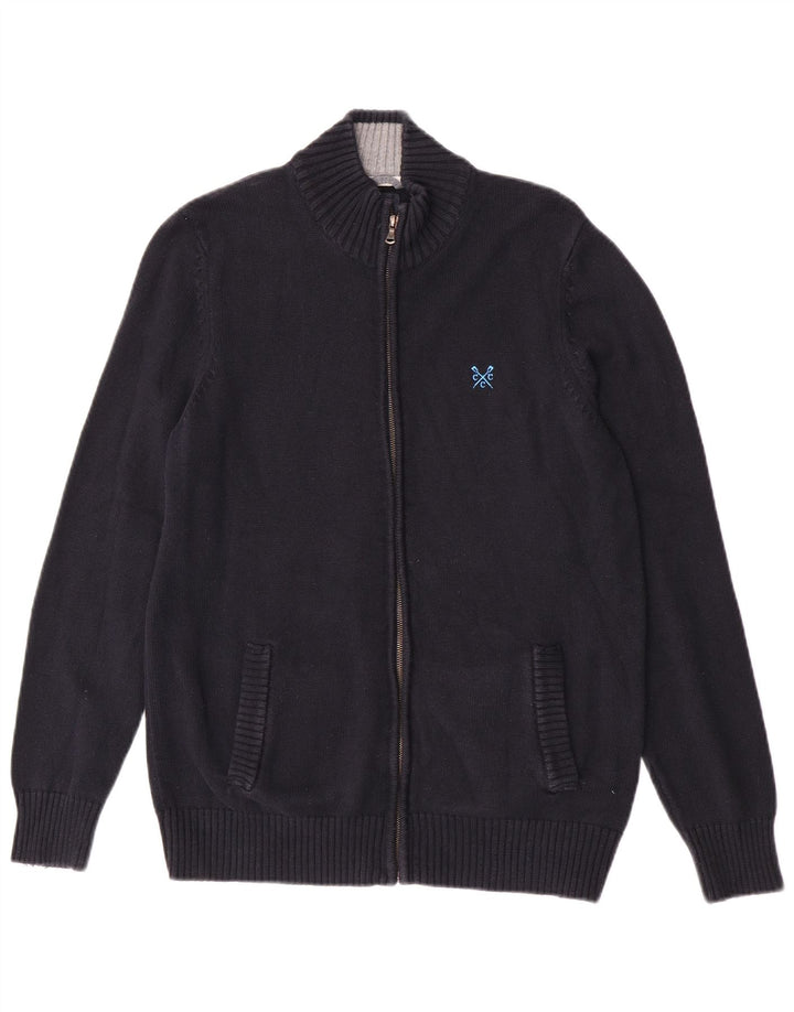Crew Clothing Pull Cardigan Homme Bleu Marine Moyen Coton