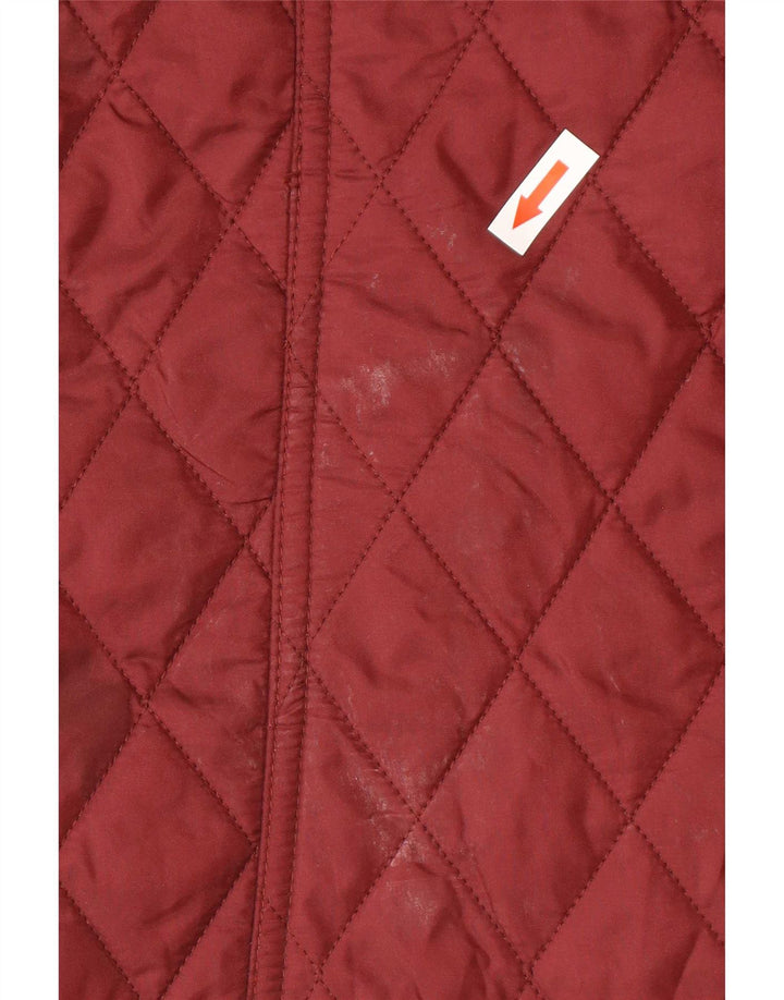 Barbour Veste matelassée pour femme UK 8 Small Rouge Colourblock Polyamide