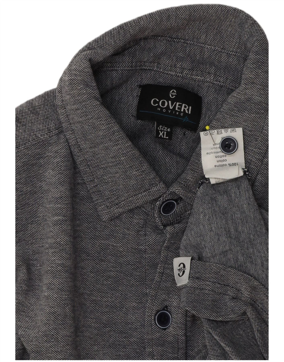 Coveri Chemise à Manches Courtes Homme XL Gris Coton