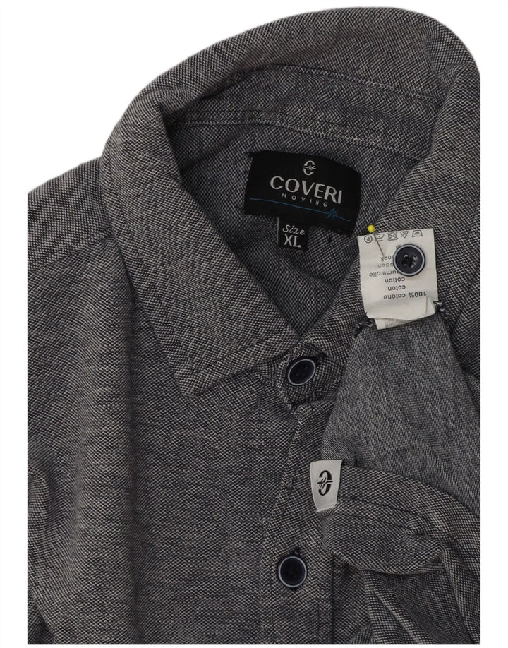 Coveri Chemise à Manches Courtes Homme XL Gris Coton