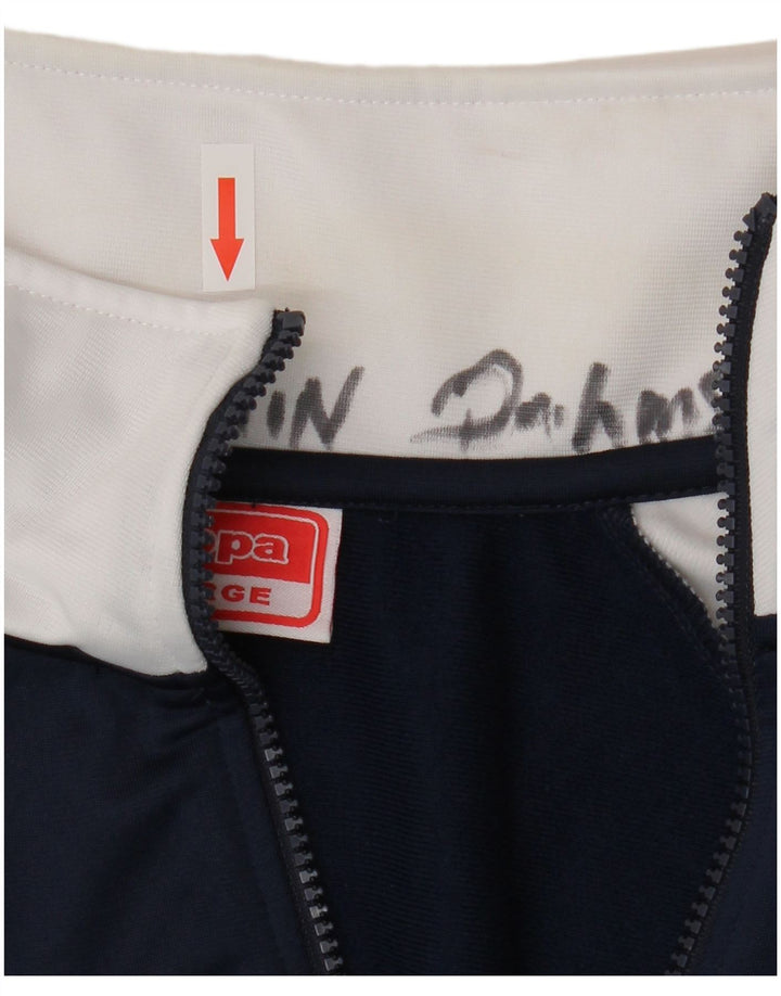 Kappa Veste de survêtement pour homme XL Bleu marine Colorblock Polyester