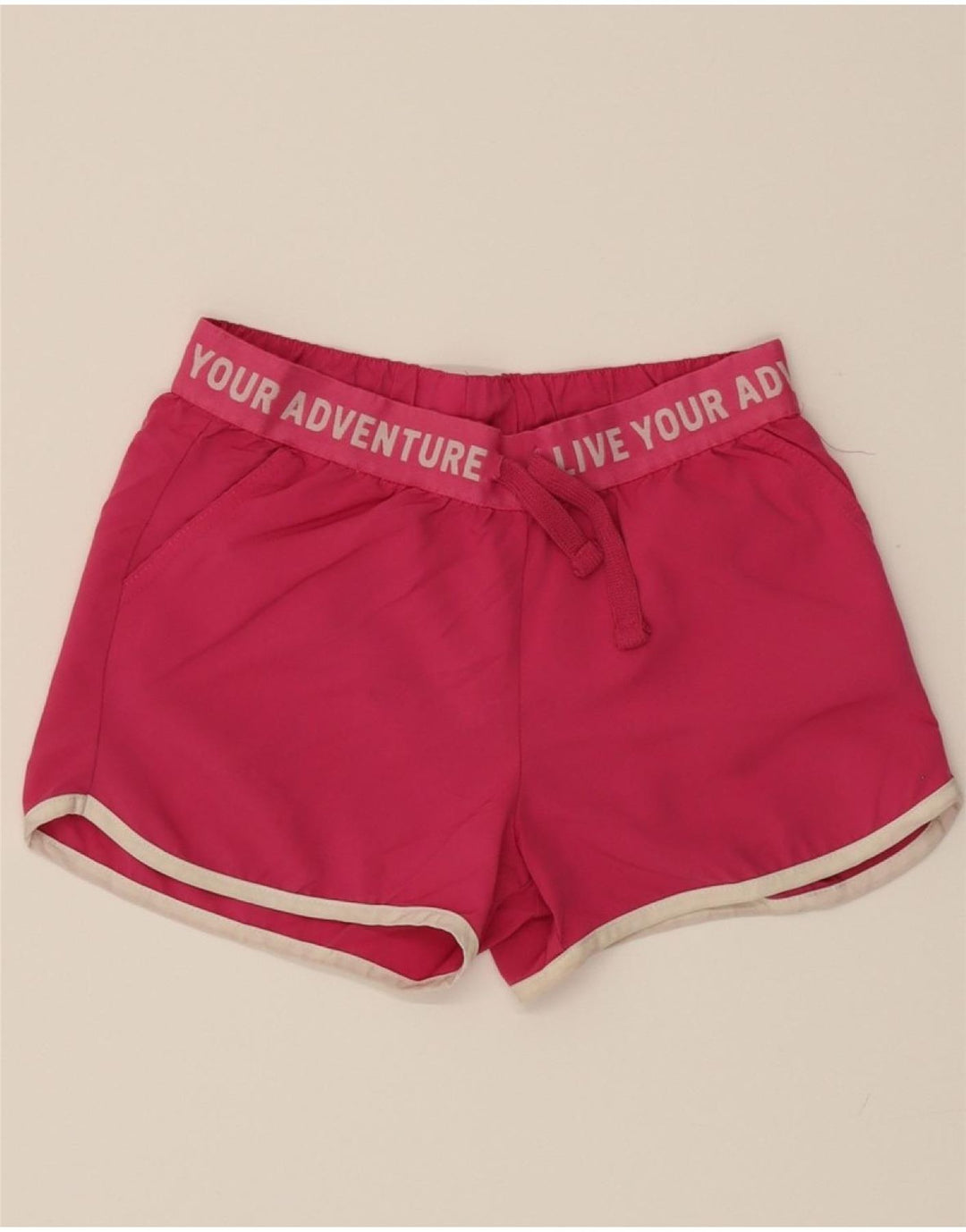EDDIE BAUER Girls Graphic Sport Shorts 10-11 Years Medium Pink Polyester Vintage Eddie Bauer and Second-Hand Eddie Bauer from Messina Hembry 