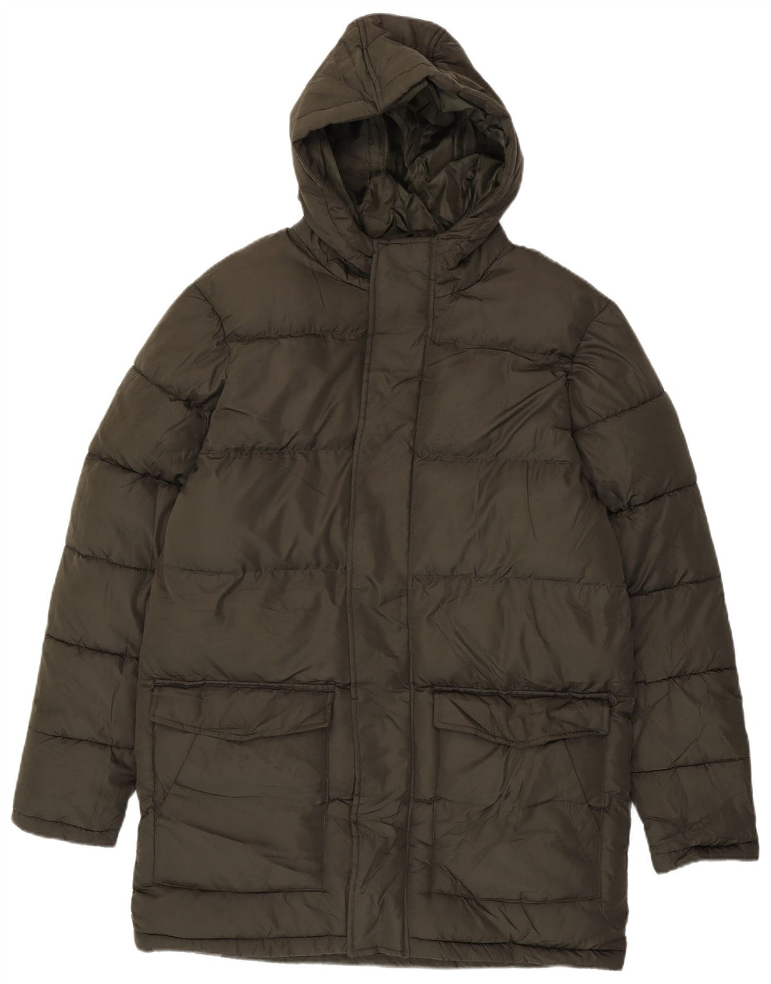 FRENCH CONNECTION Manteau matelassé à capuche pour homme UK 38 Kaki moyen