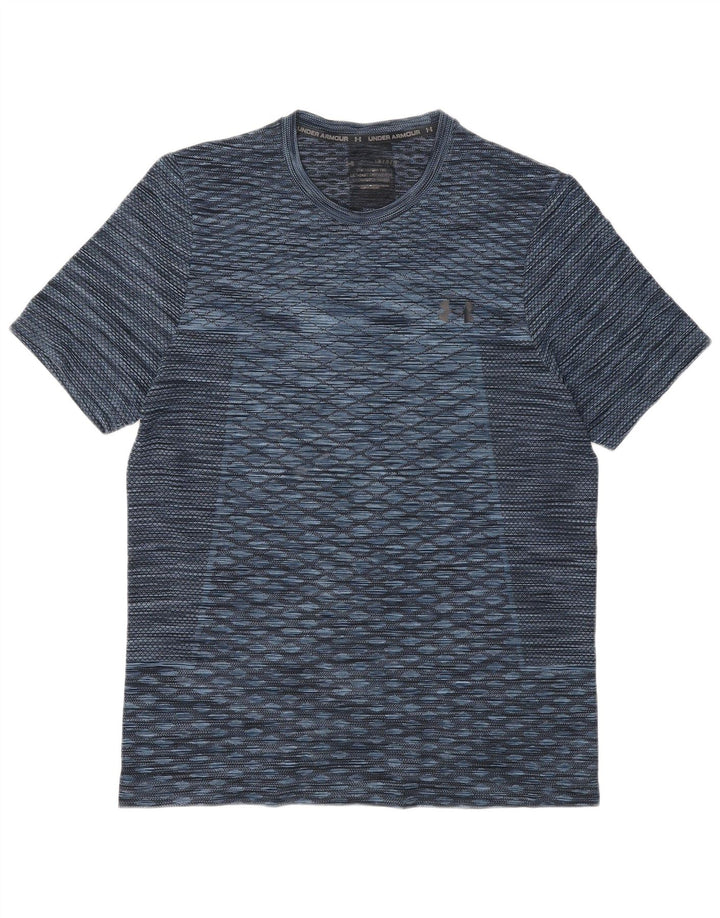 Under Armour T-Shirt Homme Haut Large Bleu Moucheté Polyester Sports