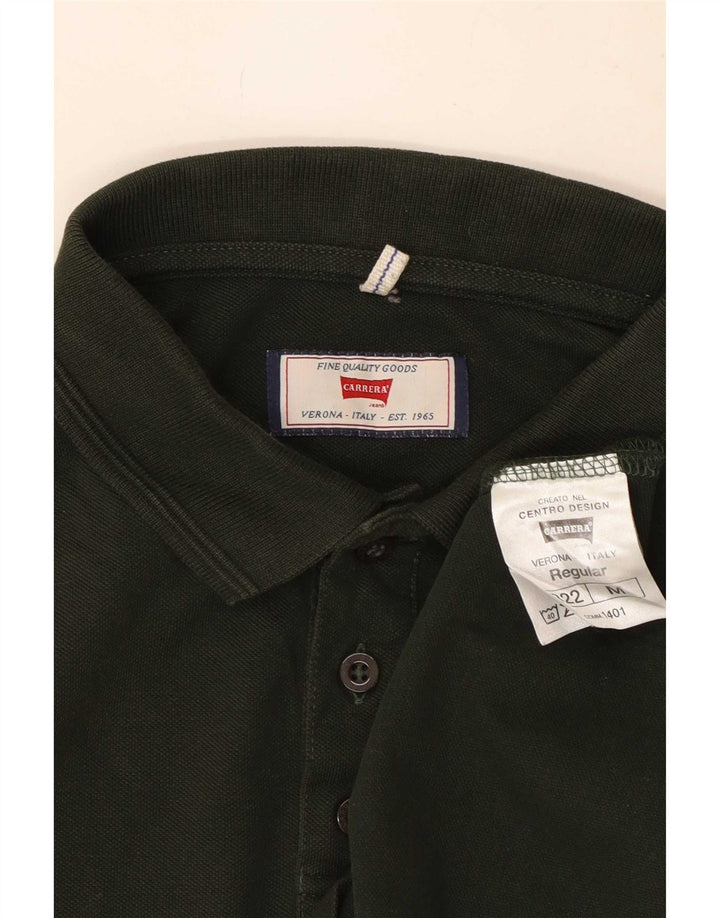 Carrera Polo à Manches Longues Regular Fit Homme Vert Moyen Coton