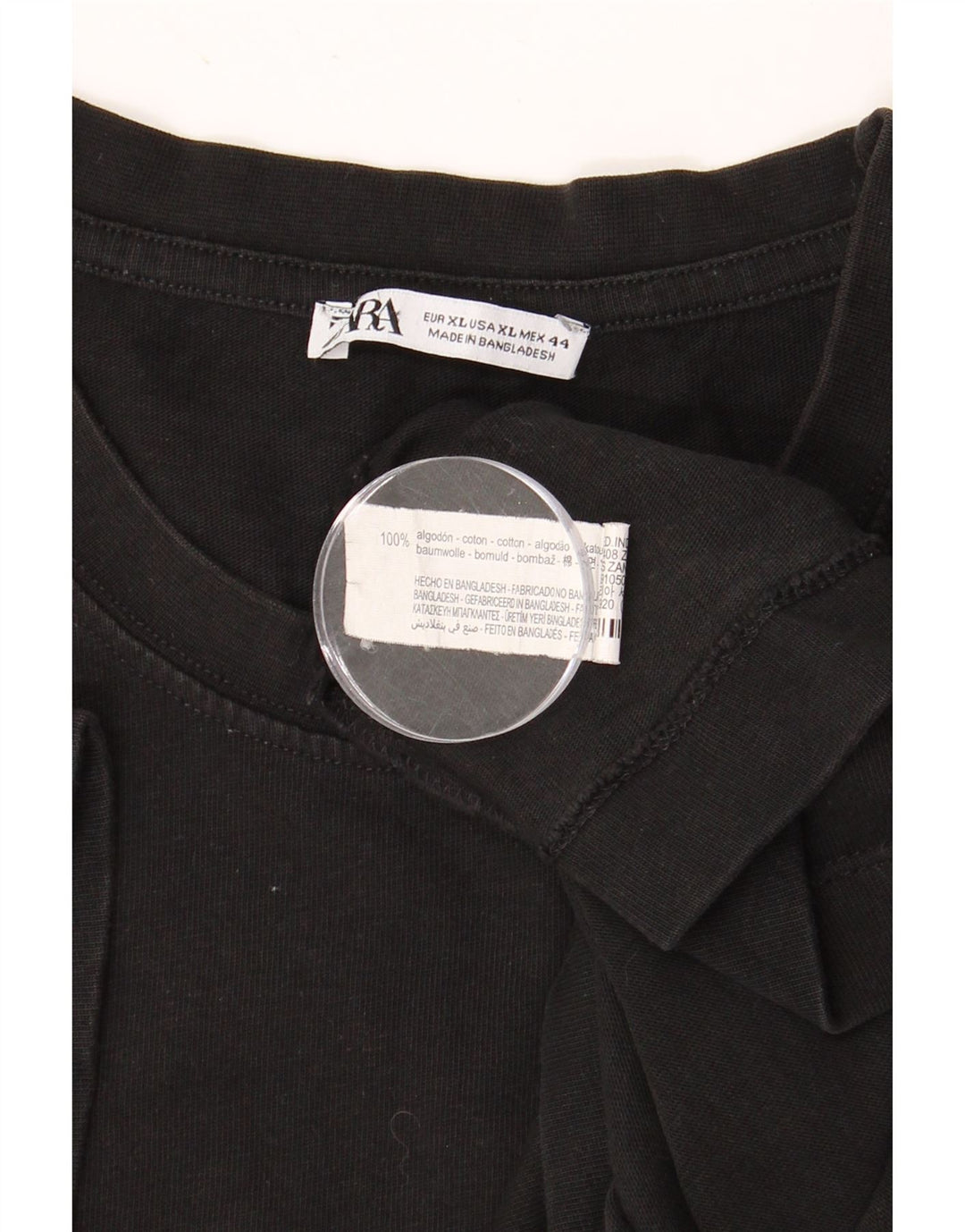 ZARA Homme T-Shirt Top XL Noir Coton