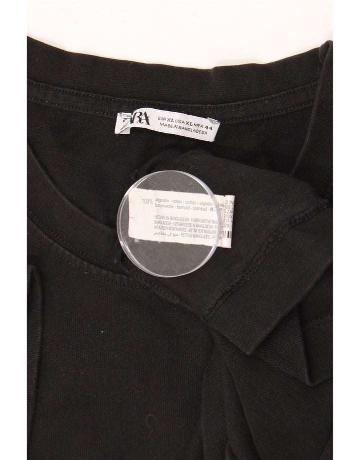 ZARA Homme T-Shirt Top XL Noir Coton
