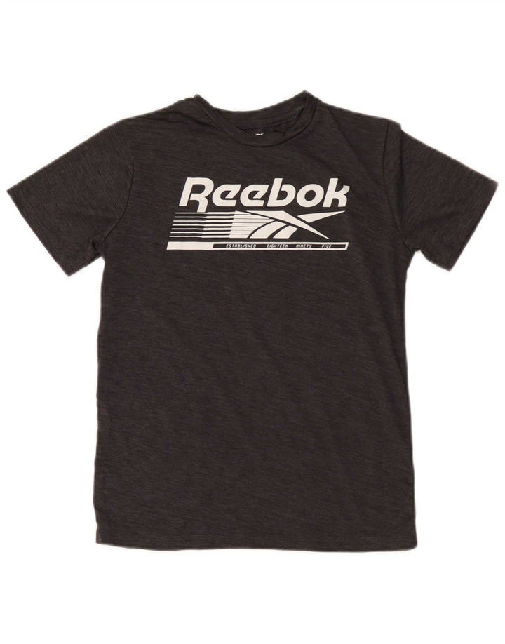 Reebok T-Shirt Graphique Garçon 10-11 ans Gris Moyen Polyester