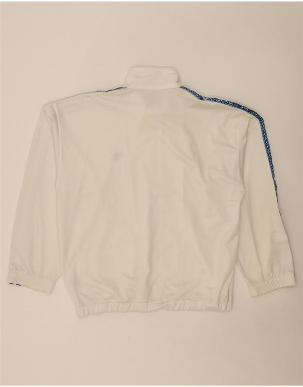 Diadora Veste de survêtement graphique pour homme UK 42 Large Blanc Colorblock