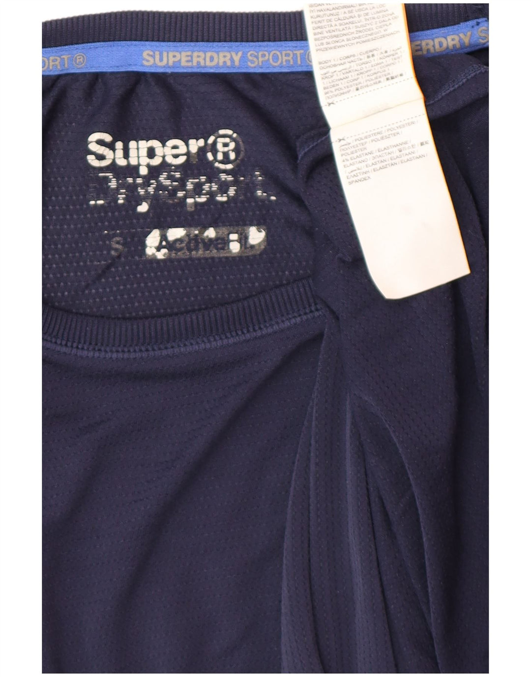 SUPERDRY Homme T-Shirt Graphique Haut Petit Bleu Marine Polyester
