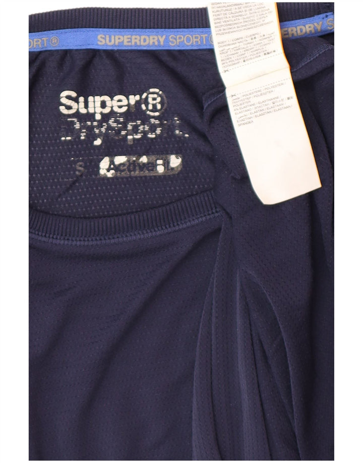 SUPERDRY Homme T-Shirt Graphique Haut Petit Bleu Marine Polyester