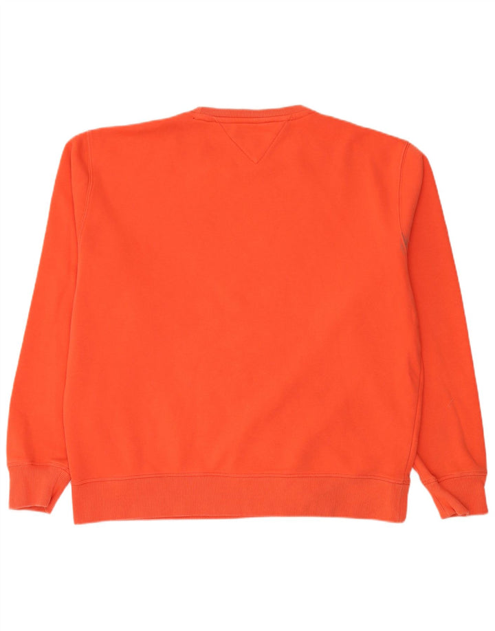 TOMMY HILFIGER Sweat-shirt pour homme 2XL Orange Coton