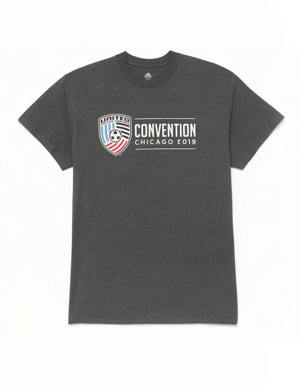 Adidas Homme United Soccer Coaches Graphic T-Shirt Top Gris Moyen Coton