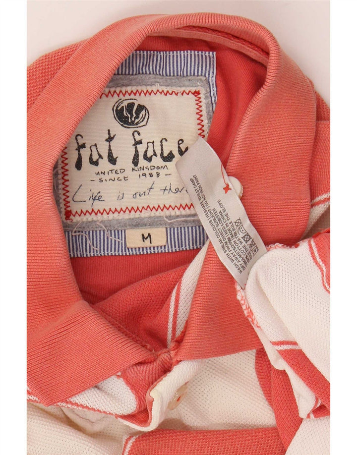 Polo Homme Fat Face Coton Rayé Rose Moyen