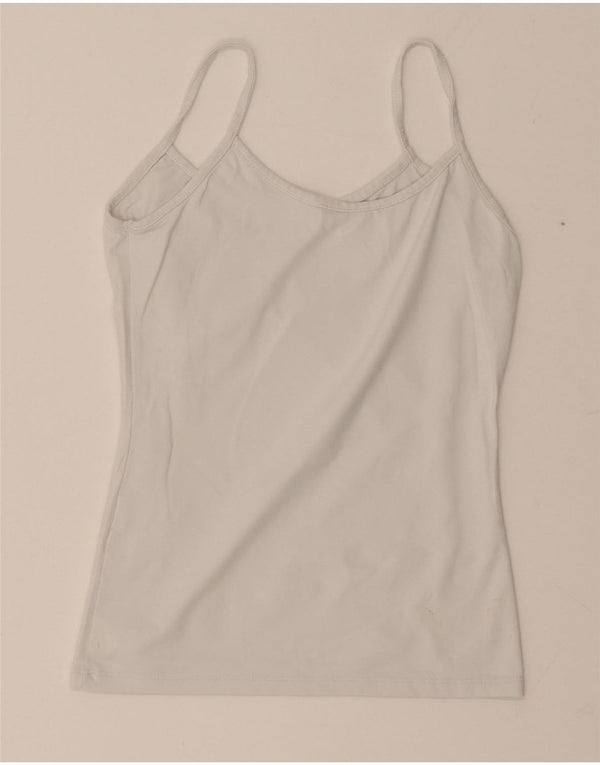 Zara Womens Crop Cami Top UK 8 Petit Blanc