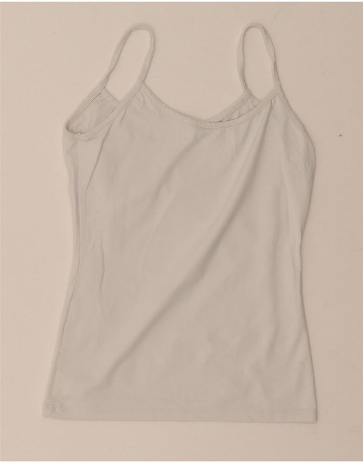 Zara Womens Crop Cami Top UK 8 Petit Blanc
