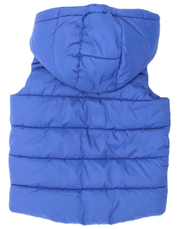 Benetton Gilet matelassé à capuche bébé garçon 18-24 mois bleu polyester