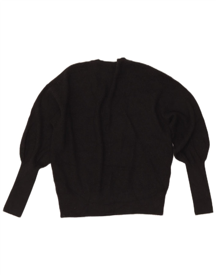 MARKS & SPENCER Pull court à col en V pour femme UK 10 Small Noir