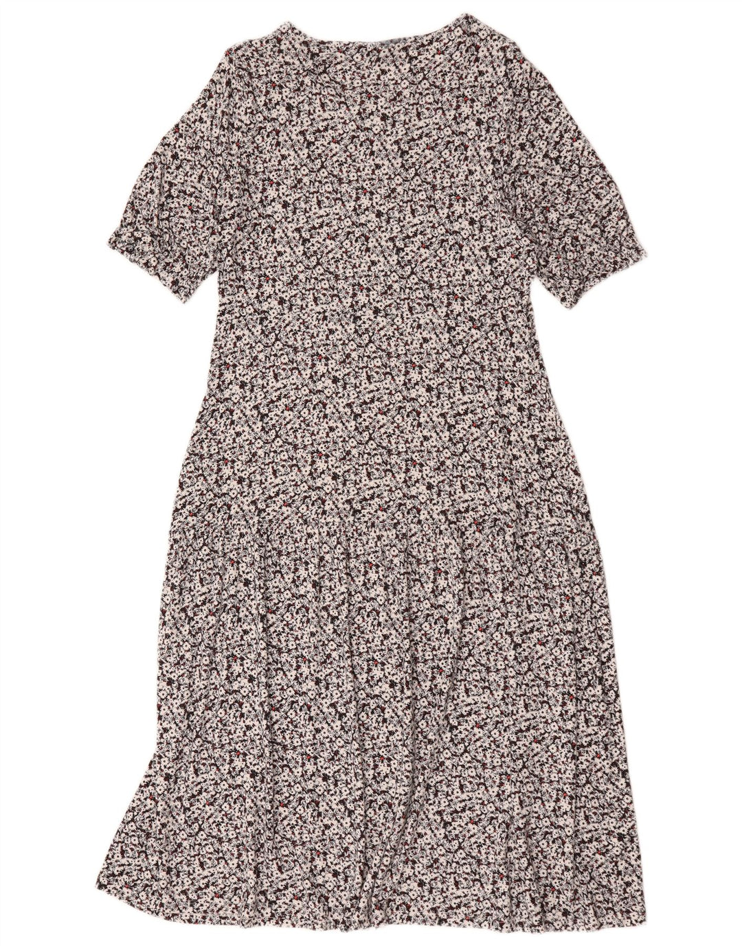 Marks & Spencer Robe longue pour femme UK 44 en viscose florale noire moyenne