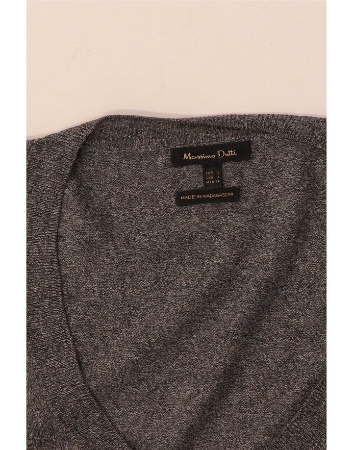 Massimo Dutti Tunique à manches 3/4 pour femme UK 14 Large Gris Moucheté