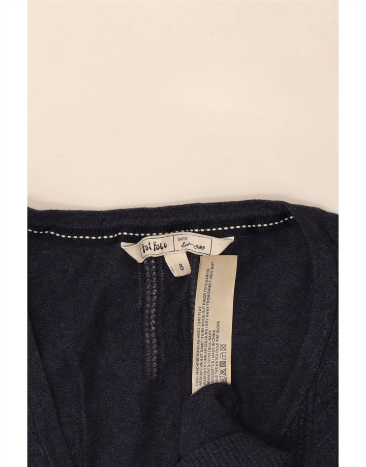 FAT FACE Cardigan à manches 3/4 pour femme UK 8 Small Bleu marine en coton
