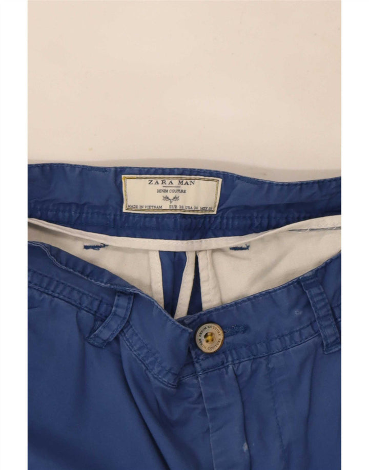 Zara Short Chino Homme EU 38 Small W30 Bleu