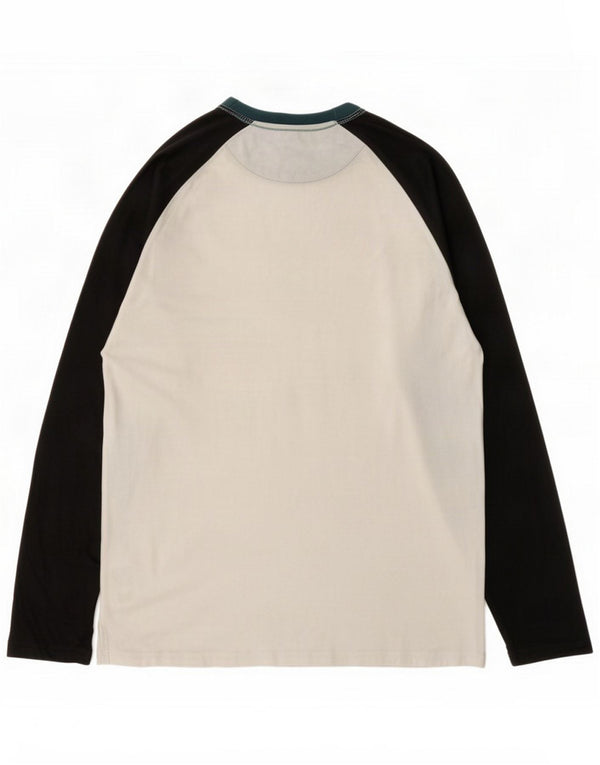 Farah Haut à manches longues en coton color block blanc moyen pour homme