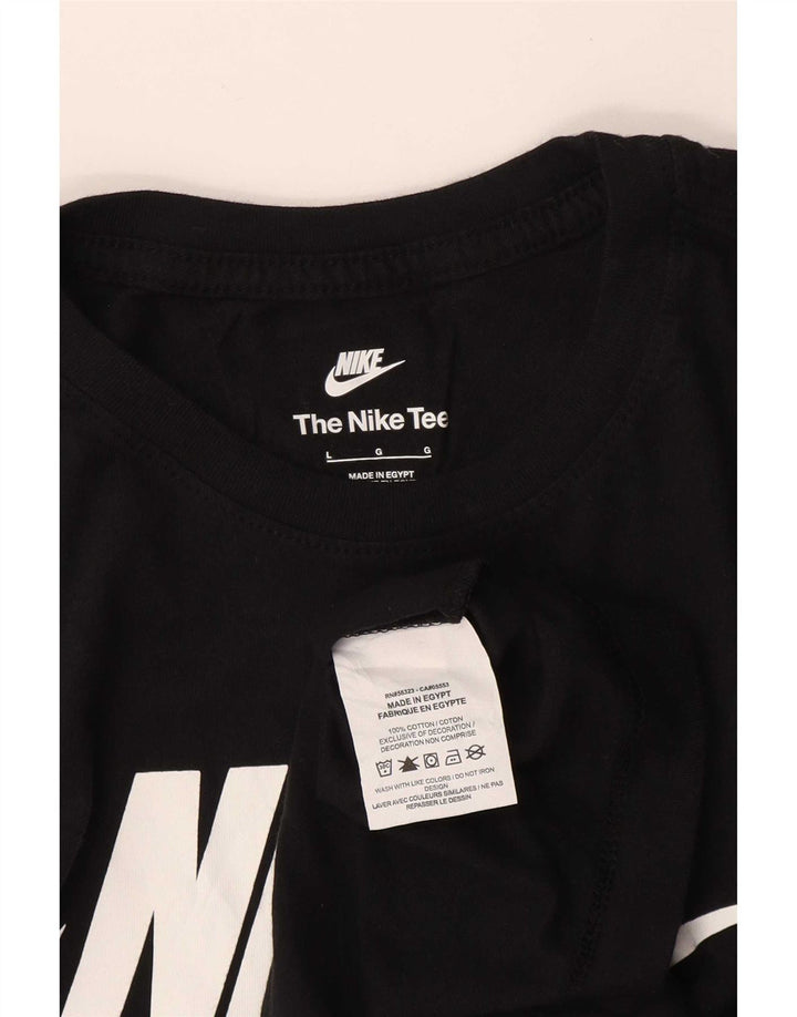 Nike T-shirt graphique pour homme en coton noir Taille L