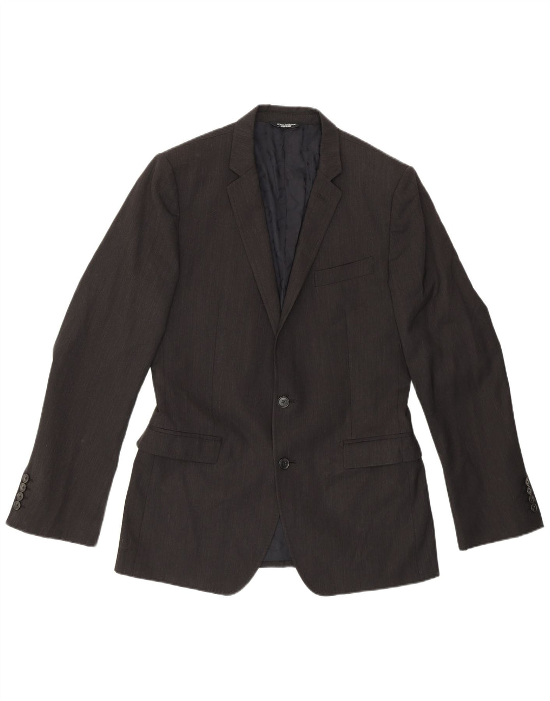 DOLCE & GABBANA Veste Blazer 2 Boutons Homme IT 50 Grandes Rayures Grises