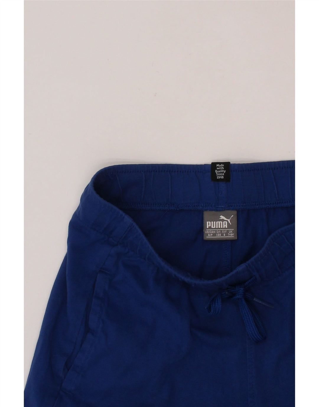 PUMA Short de sport garçon 7-8 ans Bleu